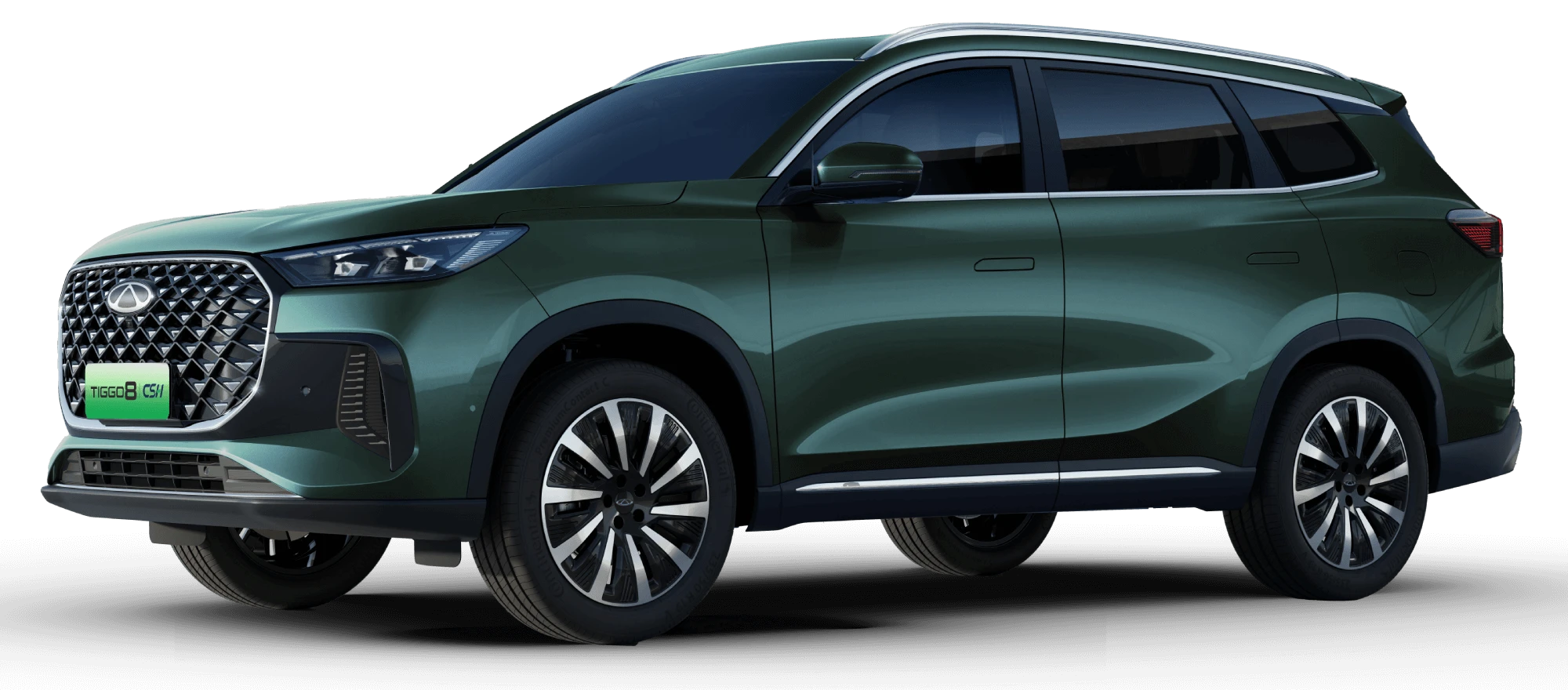 Chery Tiggo 8 PHEV — side three-quarter studio shot