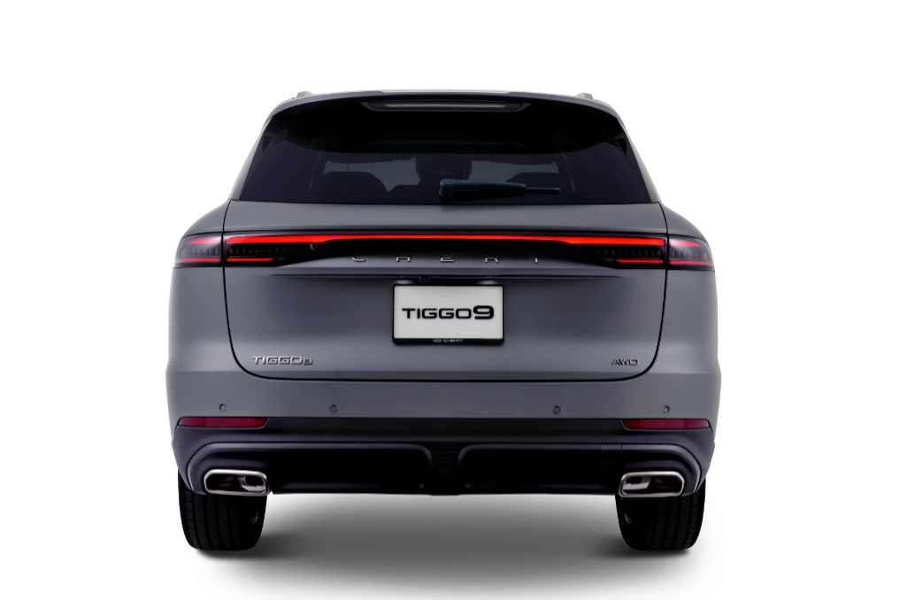 Chery Tiggo 9 — rear exterior view showing full-width tail lights
